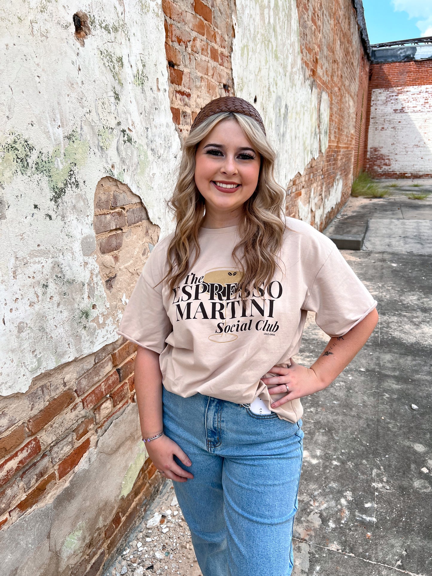 The Espresso Martini Social Club Tee-Top-Southern Grace Wholesale-7821B, BIN A4, Tops Collection-The Twisted Chandelier