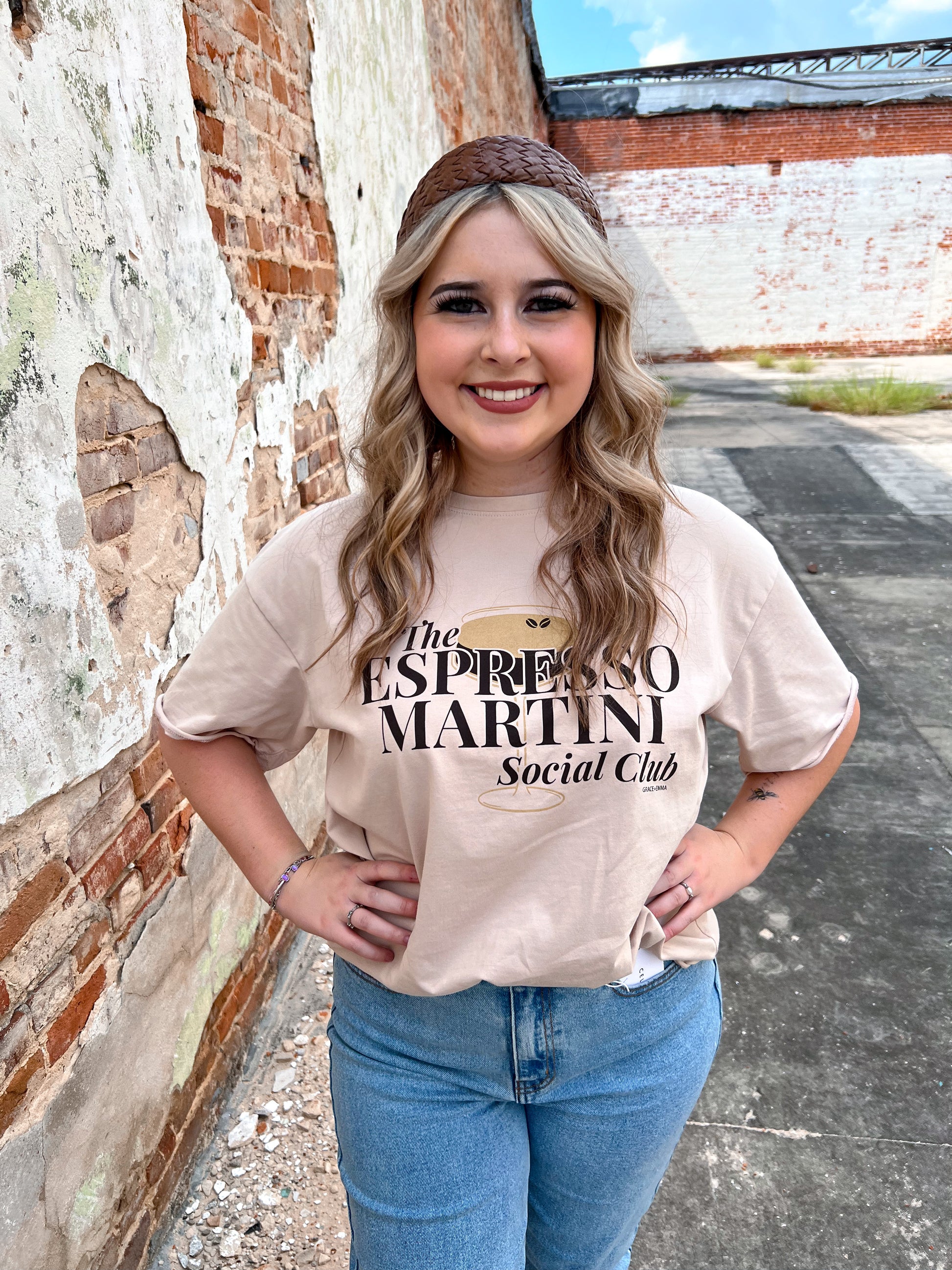 The Espresso Martini Social Club Tee-Top-Southern Grace Wholesale-11/11/24,1st md,7821B,BIN A5,Max Retail,Tops Collection-The Twisted Chandelier