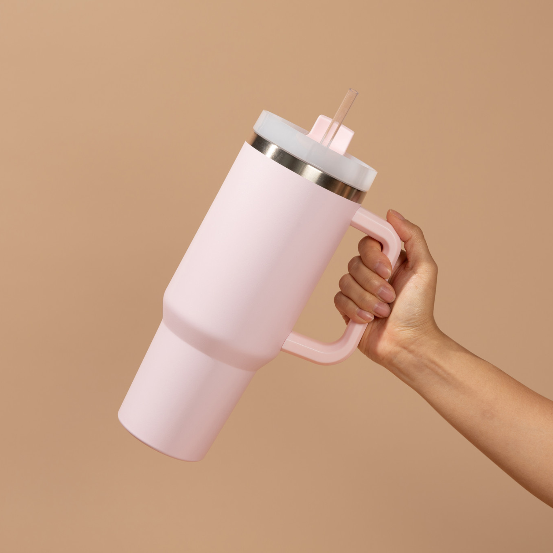 Blush Pink 40 oz Travel Tumbler - Home Decor & Gifts-Sweet Water Decor-The Twisted Chandelier
