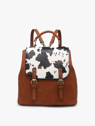 Brooks Convertible Backpack/Shoulder Bag-Jen & Co.-FD 11/18/24-Cow-Lt. Brown-The Twisted Chandelier