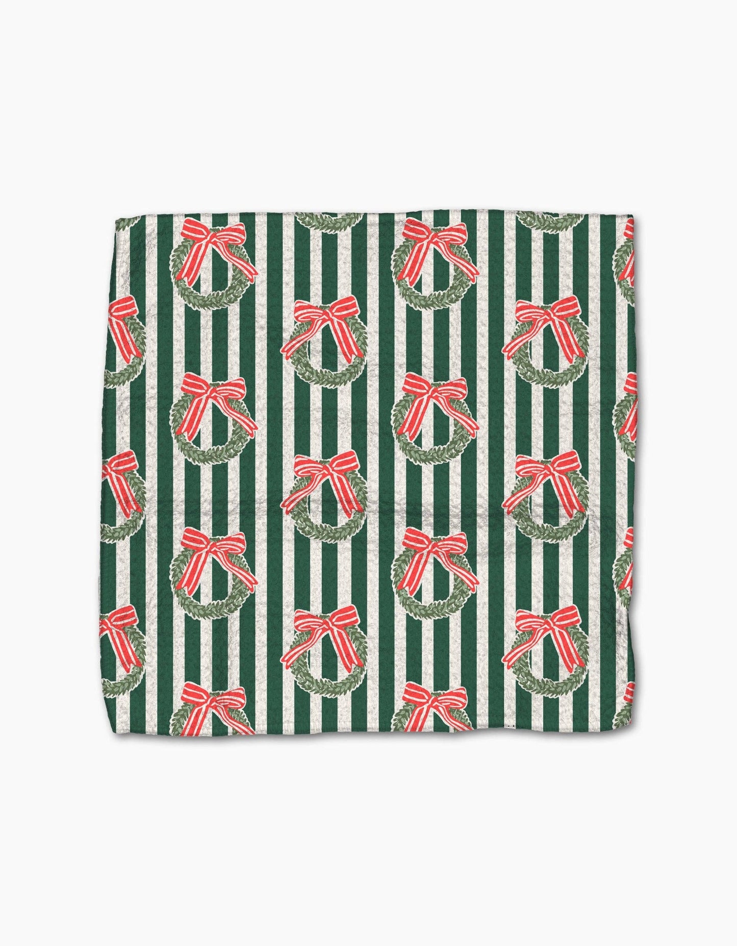 Green Wreaths Dishcloth Set-Geometry-The Twisted Chandelier