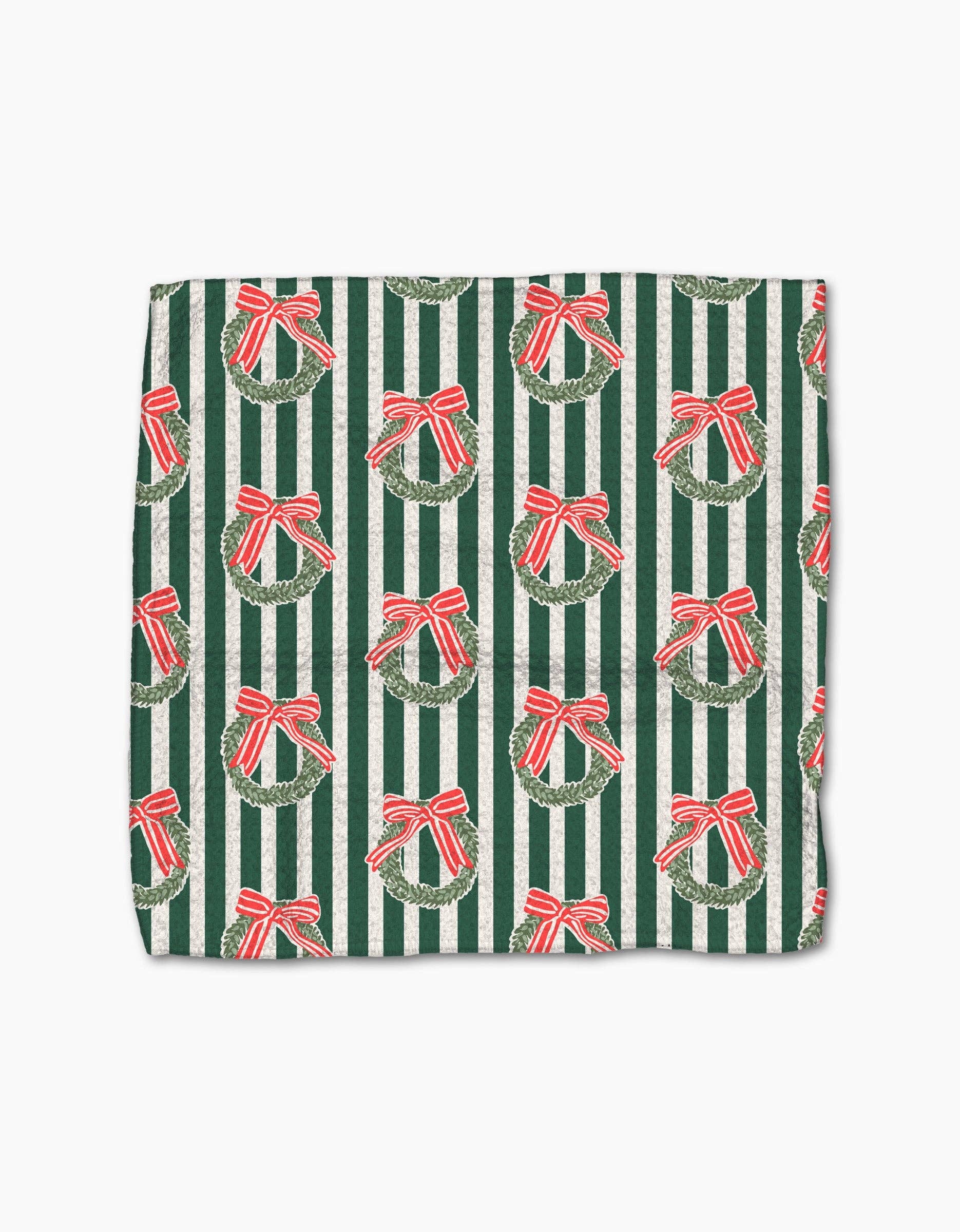 Green Wreaths Dishcloth Set-Geometry-The Twisted Chandelier