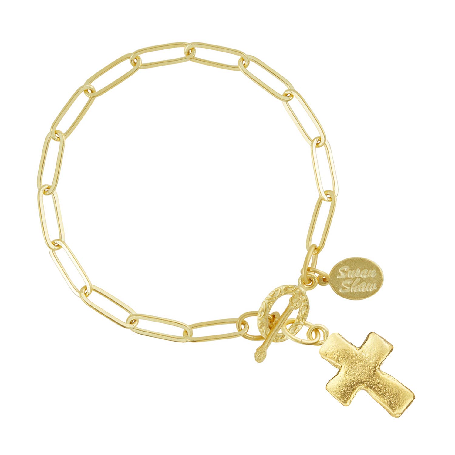Susan Shaw Small Cross Bracelet-Susan Shaw-The Twisted Chandelier