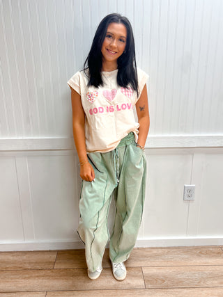 Amara God Is Love Patchwork Cap Sleeve Boxy Top-Top-Mittoshop-FD 06/15/26,Tops Collection-The Twisted Chandelier