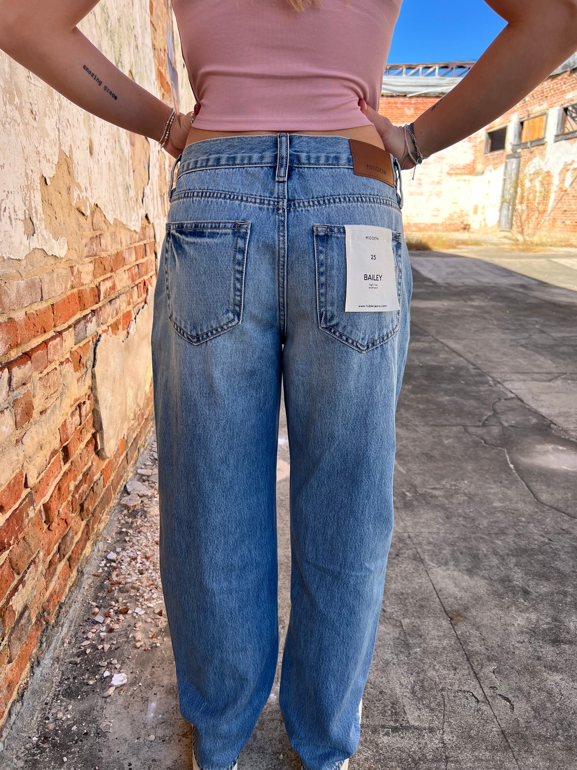 Bailey Medium Wash Classic Relaxed Boyfriend Jeans-Hidden Jeans-bin c3, bottoms, CR 10/21/24, FD 10/22/24-The Twisted Chandelier