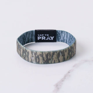Tap To Pray™ Wristbands - Tree Bark Camo Brown & Grey-Versible-The Twisted Chandelier