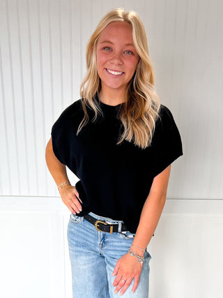 Marcie Dropped Shoulder Sweater Top - Black-PINCH-05/26/26,FD 12/22/25,OGP 59.99,Tops Collection-The Twisted Chandelier
