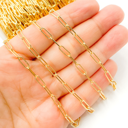 Oakley 14K Gold Filled Hammered Paperclip Chain 2903LGF-Jewels & Chains-The Twisted Chandelier