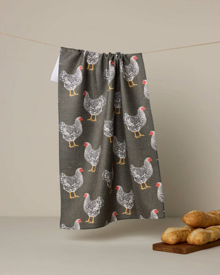 Hen House Tea Towel-Kitchen Towels-Geometry-The Twisted Chandelier