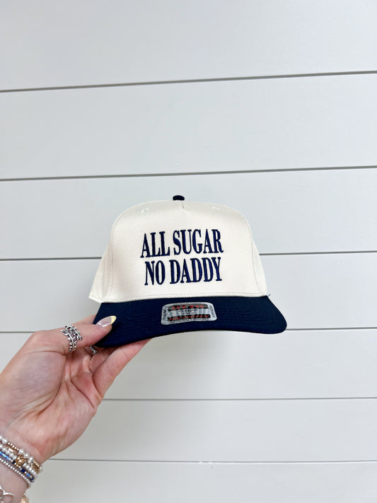 All Sugar No Daddy Embroidered Trucker Hat-LC Elizabeth-The Twisted Chandelier
