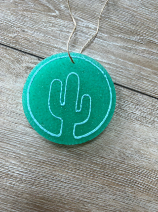 Circle Cactus Car Freshie
