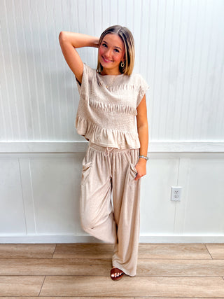 Bellamy Relaxed Knit Smocked Top and Wide Pants Set-Outfit Sets-Bluivy-Fall Favorites,FD 09/16/26,NewArrival-The Twisted Chandelier