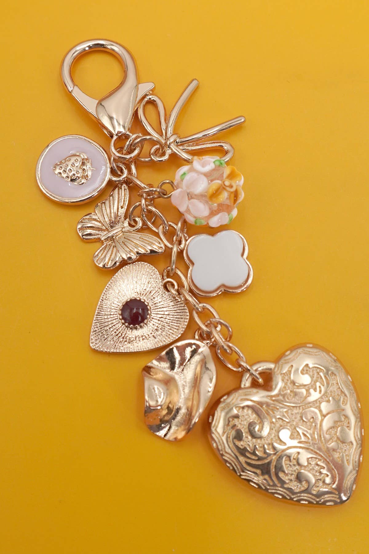Bag Key Charm - Heart Bow Butterfly Clover-JOSSLYN by wall to wall-80K056-The Twisted Chandelier