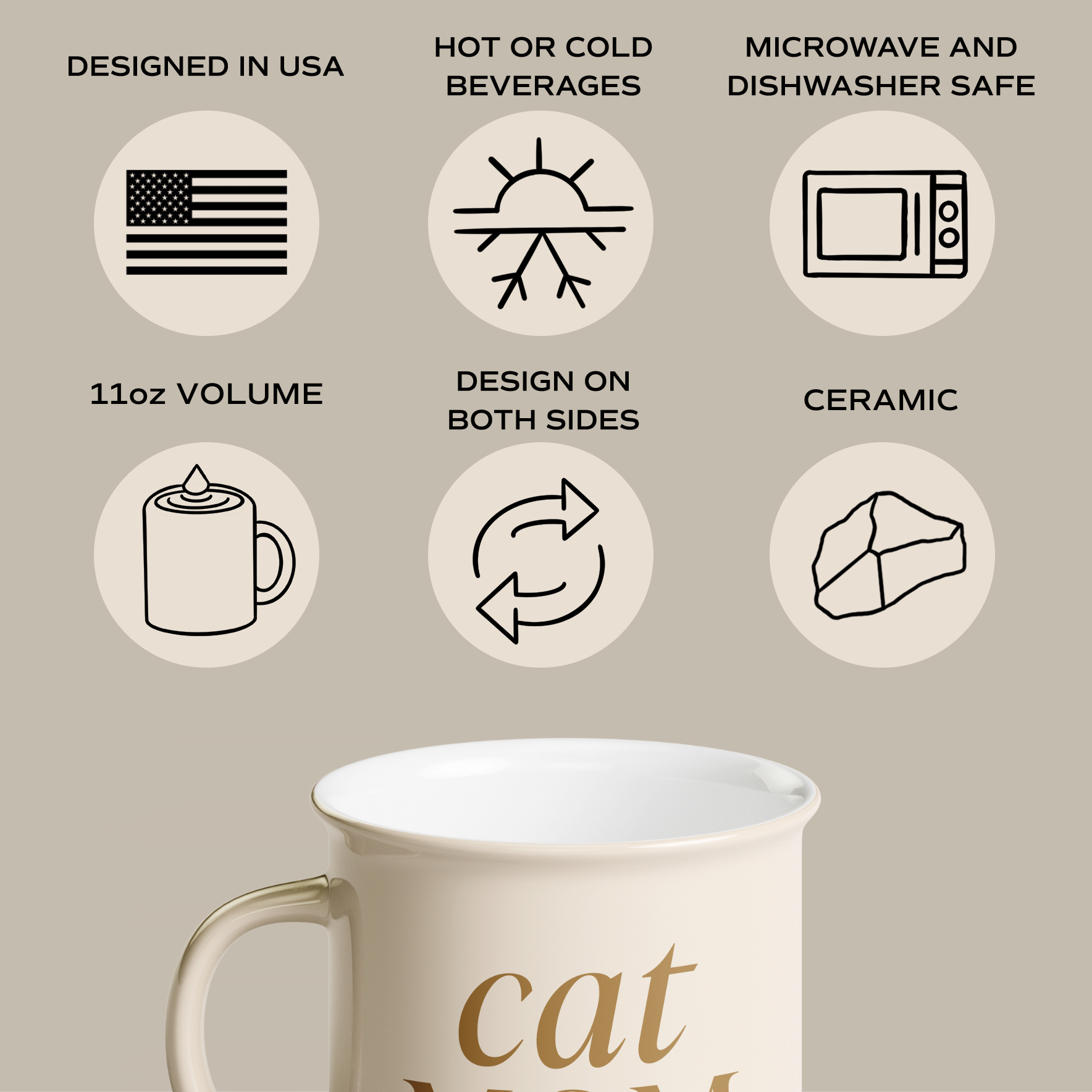 Cat Mom 11 oz Campfire Coffee Mug - Home Decor & Gifts-Sweet Water Decor--The Twisted Chandelier