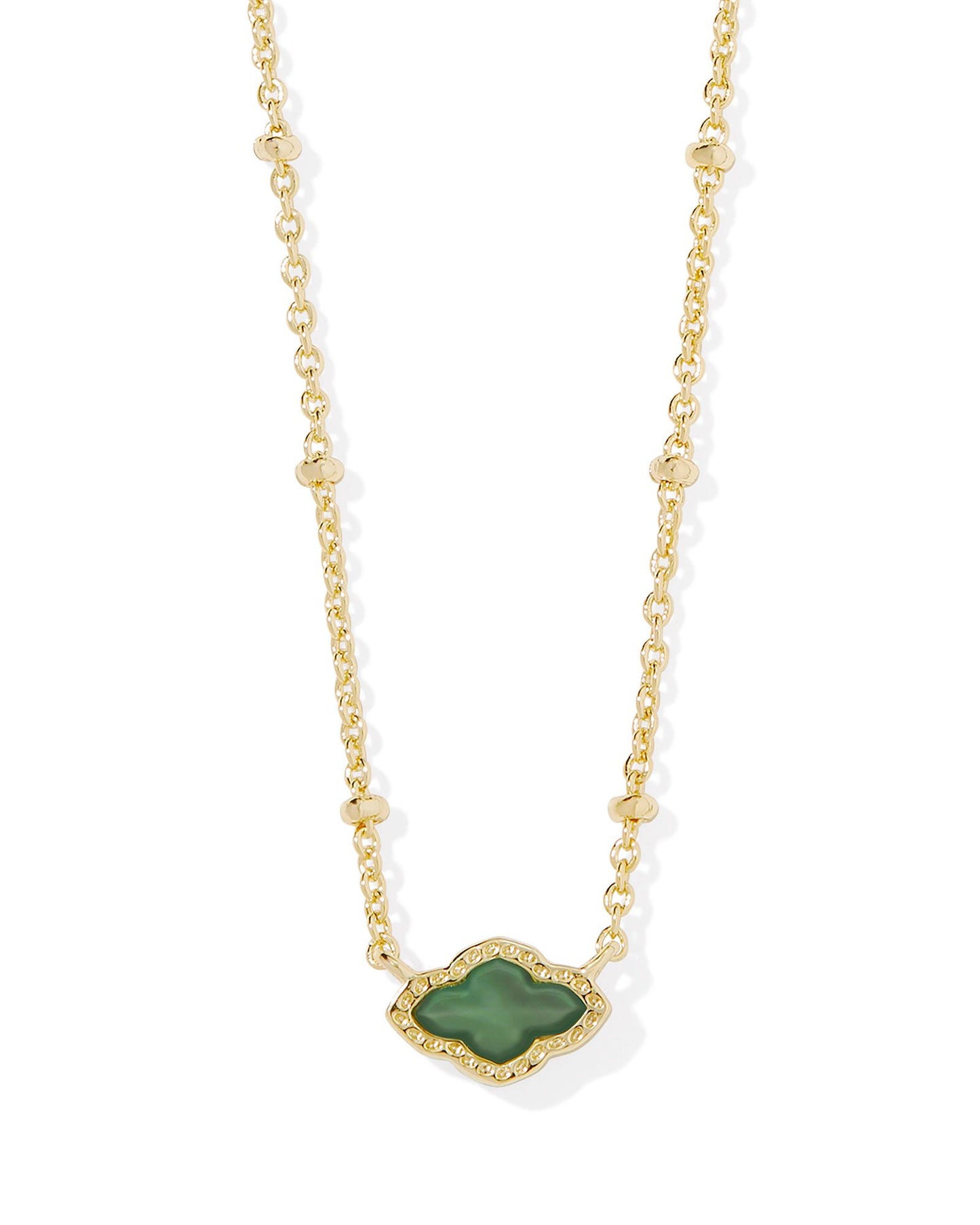 Kendra Scott Mini Abbie Satellite Short Pendant Necklace Gold Green Illusion-Necklaces-Kendra Scott-N00881GLD-The Twisted Chandelier