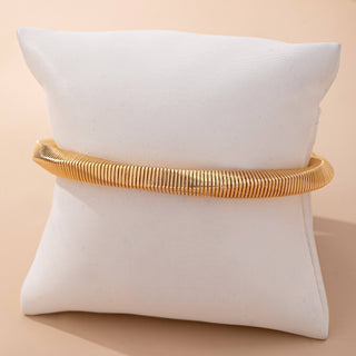 Gold-Tone Flexible Omega Chain Bangle-JOSSLYN by wall to wall-80B1688-The Twisted Chandelier