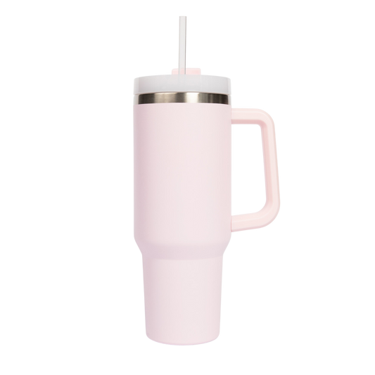 Blush Pink 40 oz Travel Tumbler - Home Decor & Gifts-Sweet Water Decor-The Twisted Chandelier