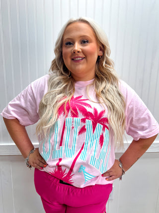 Malibu Bikini Adult Blossom Comfort Colors Tee-Top-Girlie Girl Originals-FD 07/31/26,Tops Collection-The Twisted Chandelier