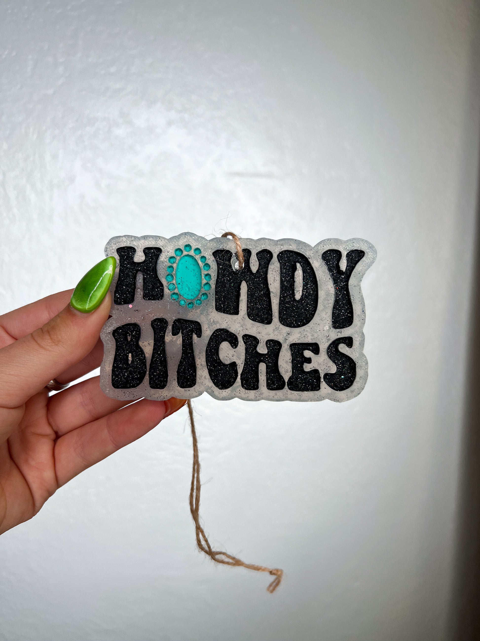 "Howdy B*tches" Car Freshie-Southern Creek Wholesale-Leather & Lace-Black-The Twisted Chandelier