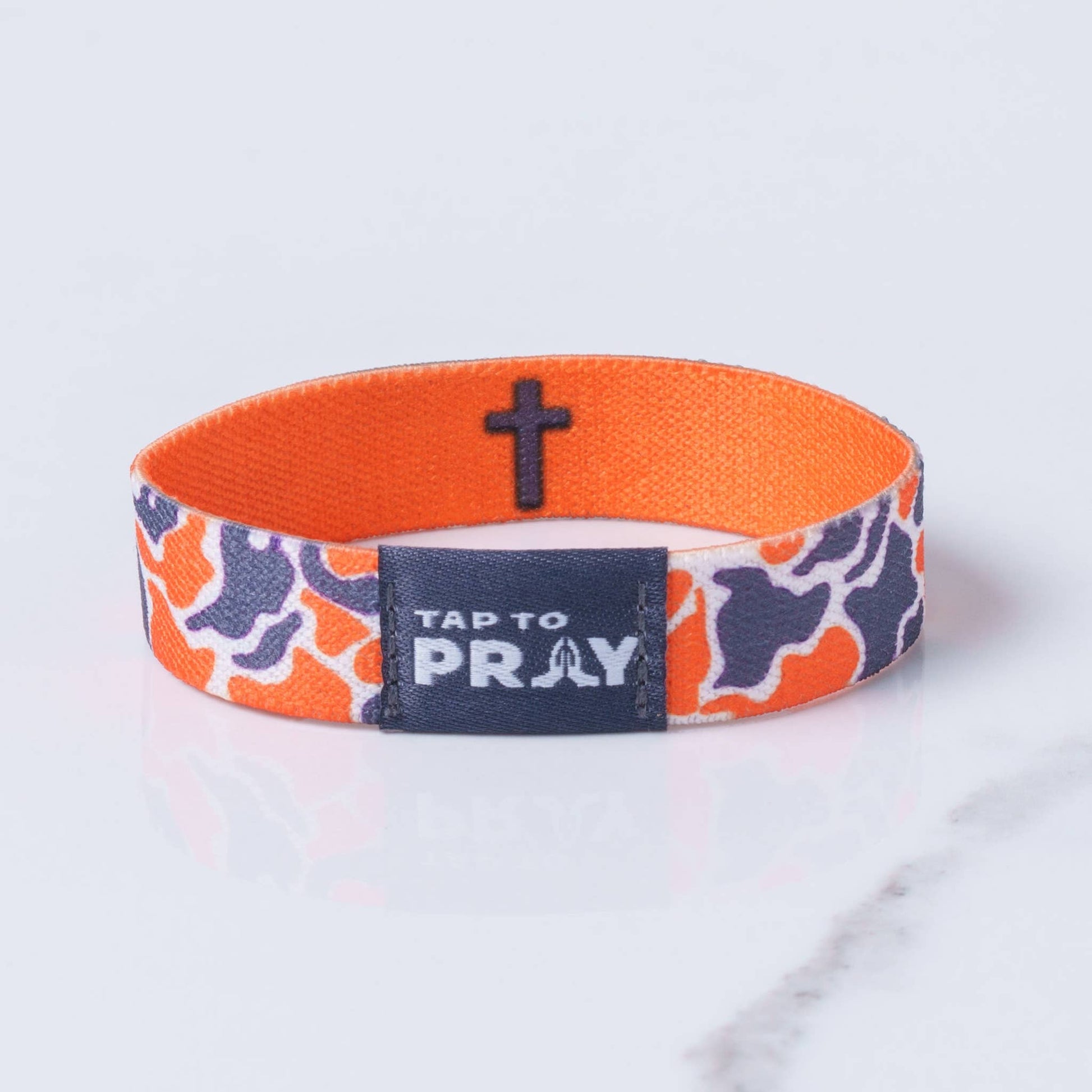 Tap To Pray™ Wristbands - Team Camo - Orange & Grey-Versible-The Twisted Chandelier