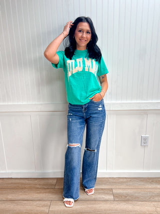 Briar Stripe Adult Cream Sickle Sky/Island Green Comfort Colors Tee-Girlie Girl Originals-LM-STR-1000,Tops Collection-The Twisted Chandelier