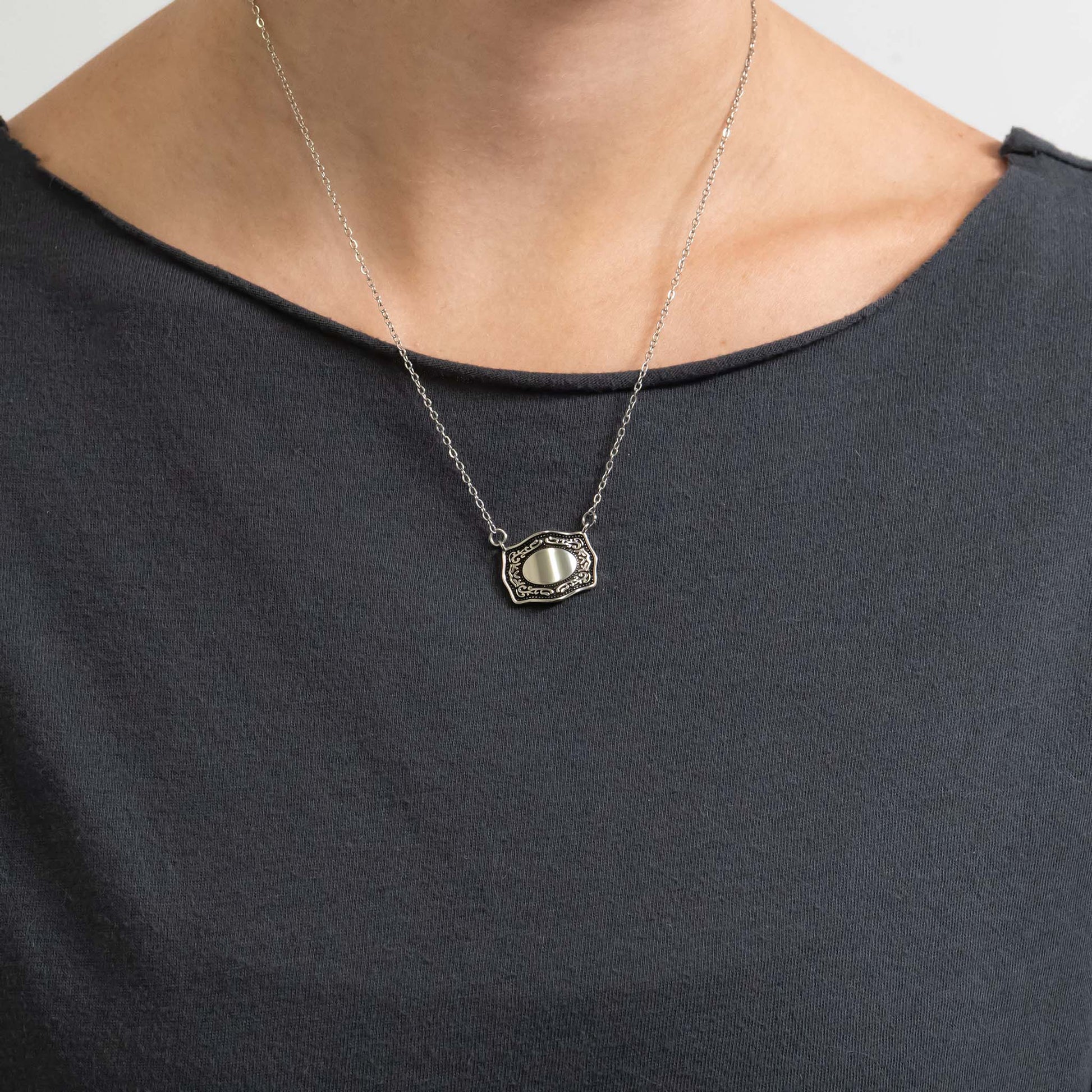 18K Gold PVD Stainless Steel Engravable Belt Buckle Charm-WJW-The Twisted Chandelier