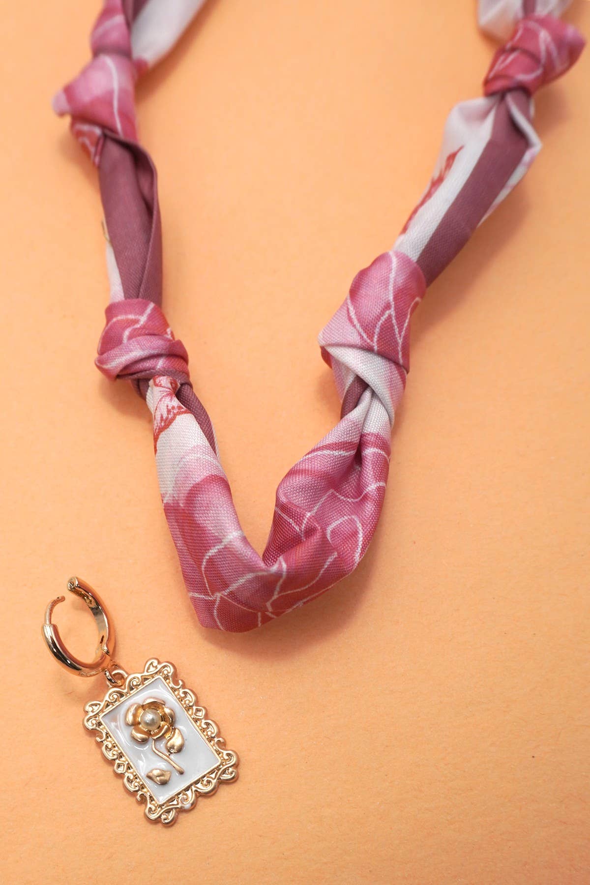 Handcrafted Scarf Interchangeable Charm Necklace-JOSSLYN by wall to wall-The Twisted Chandelier