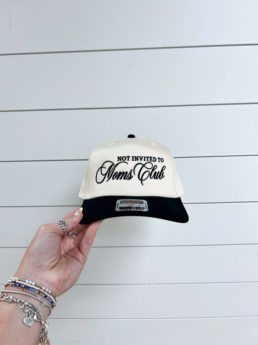 Not Invited To Moms Club Embroidered Trucker Hat-LC Elizabeth-The Twisted Chandelier