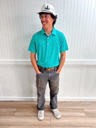 Men’s Circle Hook Polo Shirt-Men's Tops-SALT WATER SOUL-FD 03/10/26,Men's-The Twisted Chandelier