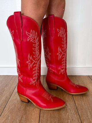 Stella Western Boots Knee High Tall Boots-Miracle Miles (Mi.iM)-RWB-The Twisted Chandelier