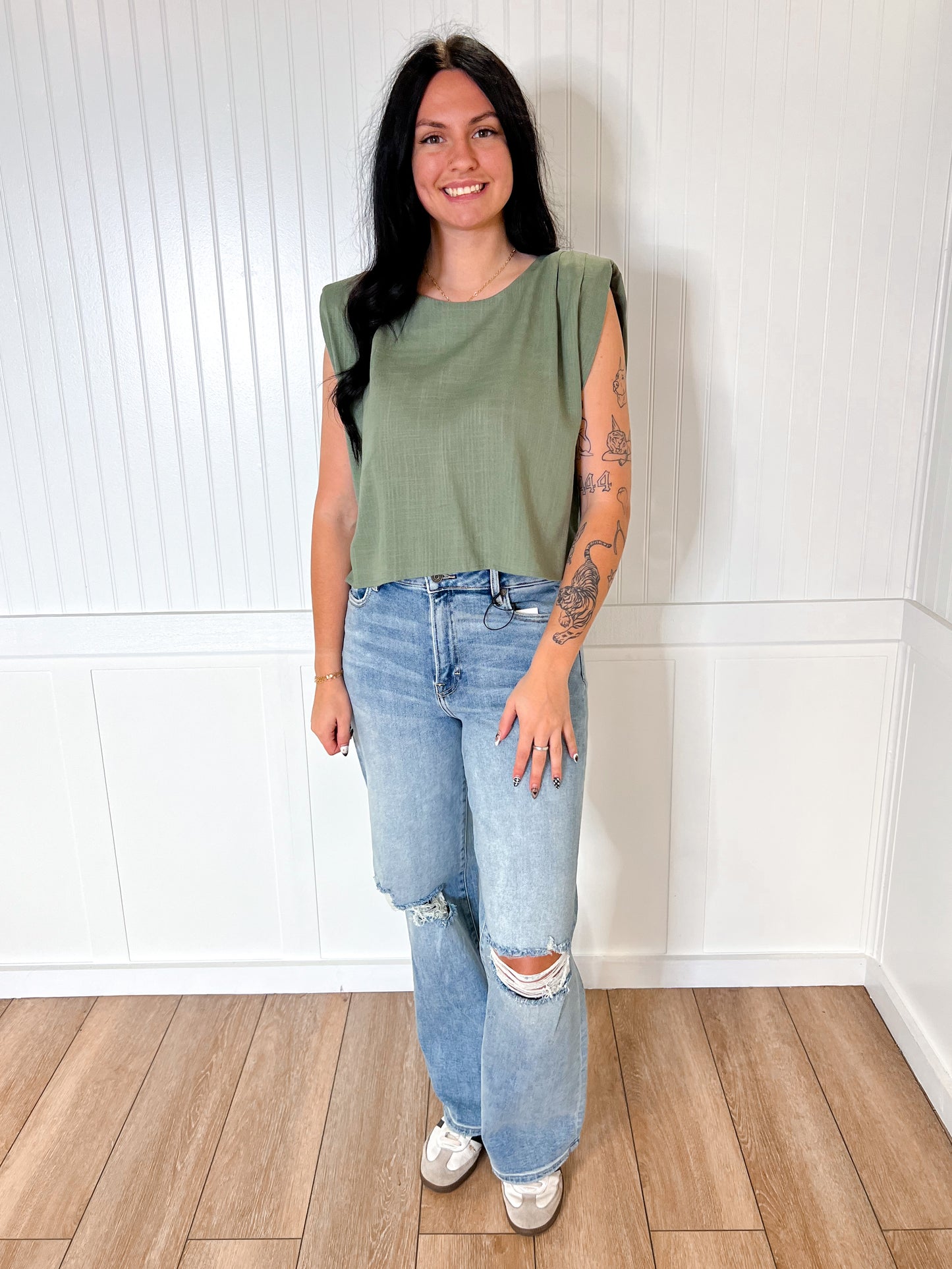 Indie Solid Woven Top-VERY J-Bin d2,FD 06/03/25,NT12090SET,OGP 34.99,Tops Collection-The Twisted Chandelier