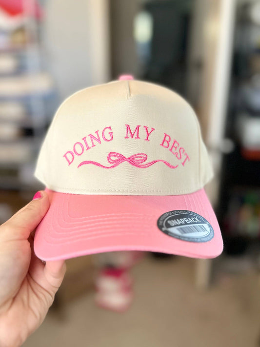 Doing my Best Embroidered Hat-Southern N Savvy-The Twisted Chandelier