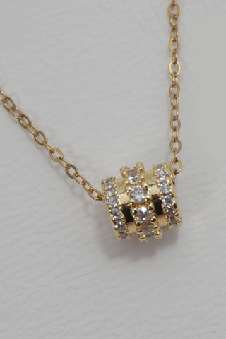 18K STAINLESS STEEL TARNISH FREE BARREL NECKLACE | 40NK9704-JOSSLYN by wall to wall-The Twisted Chandelier