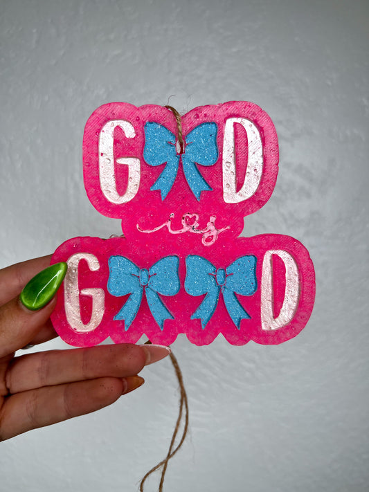 God is Good Car Freshie-Southern Creek Wholesale-Pink Sugar-The Twisted Chandelier