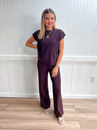 Brenley Solid Short Sleeve Knit Top