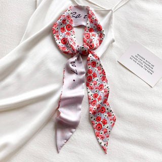 Soft Silky Skinny Twilly Scarf Necklace Wrap-JOSSLYN by wall to wall-C-The Twisted Chandelier