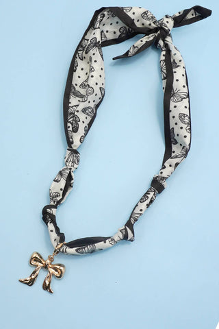 Handcrafted Scarf Interchangeable Charm Necklace-JOSSLYN by wall to wall-A-The Twisted Chandelier