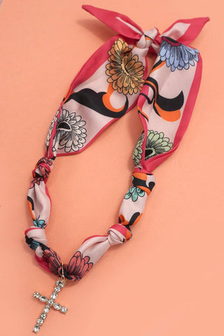 Handcrafted Scarf Interchangeable Charm Necklace-JOSSLYN by wall to wall-I-The Twisted Chandelier