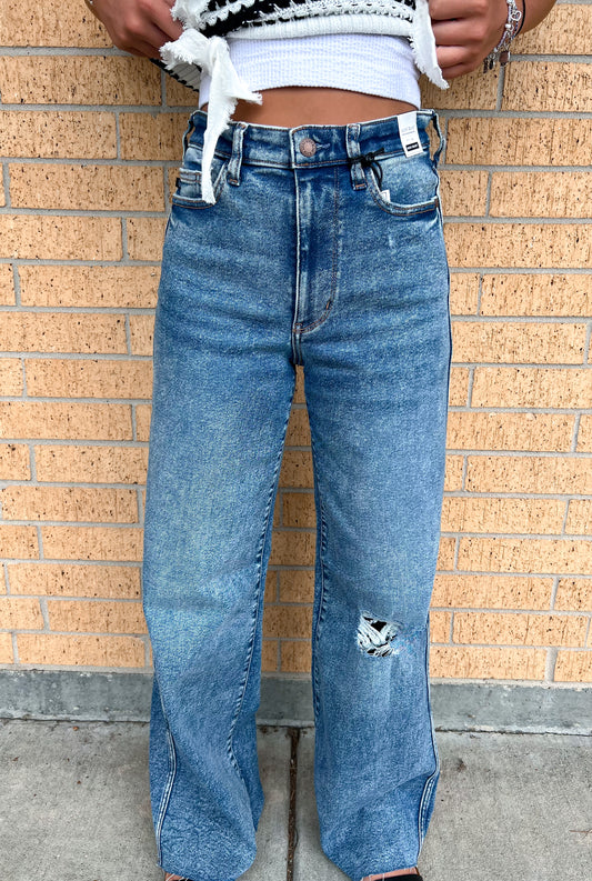 Hayden Medium Vintage Wash Wide Leg Jeans-Judy Blue Jeans-BIN A 3,bottoms,FD 09/09/25-The Twisted Chandelier