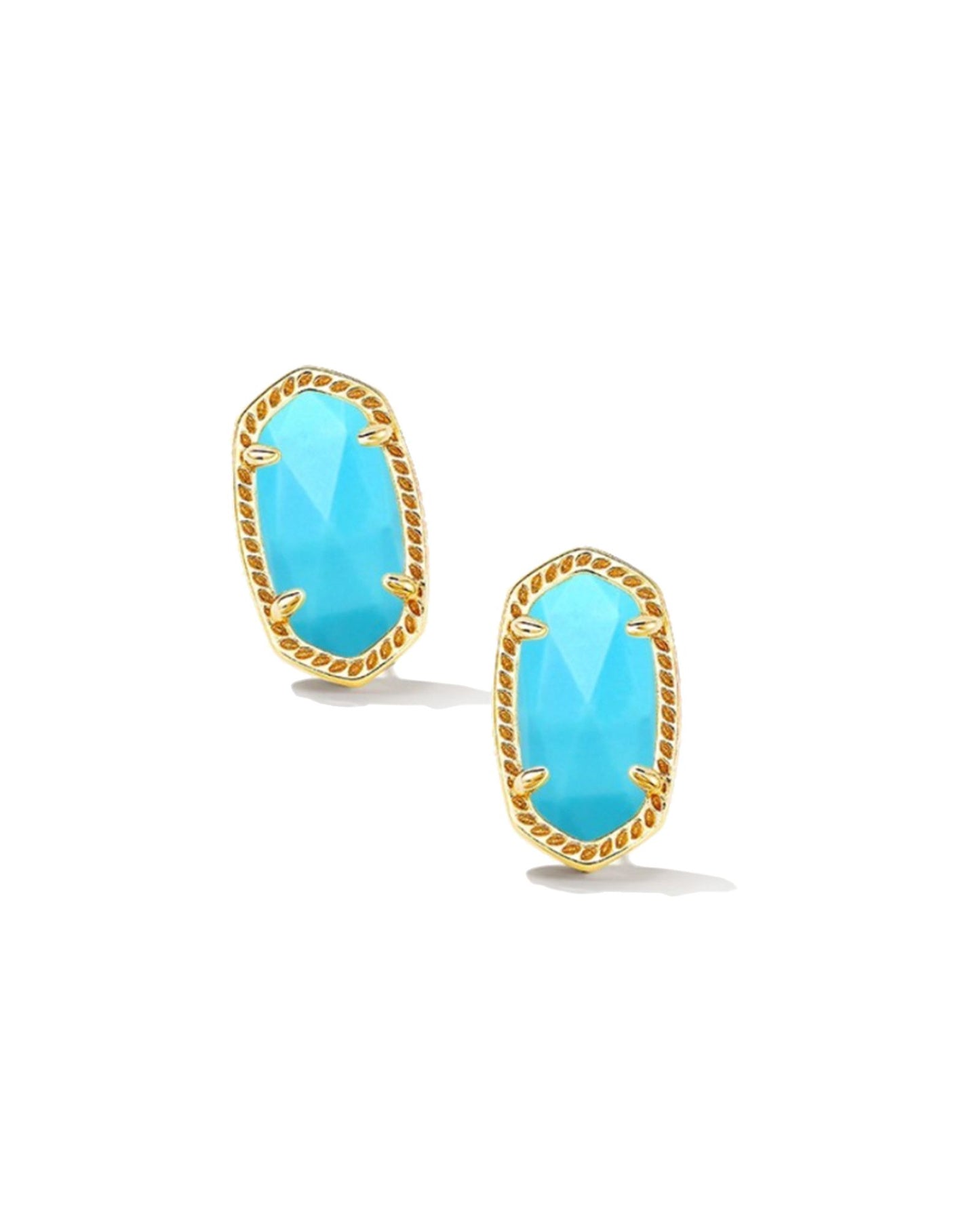Kendra Scott Ellie Stud Earrings Gold Turquoise Magnesite-Earrings-Kendra Scott-Created - 01/15/24, E6031GLD-The Twisted Chandelier