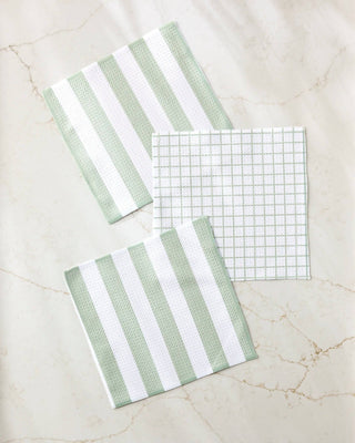 Sweet Mint Dishcloth Set-Dishcloths-Geometry-The Twisted Chandelier