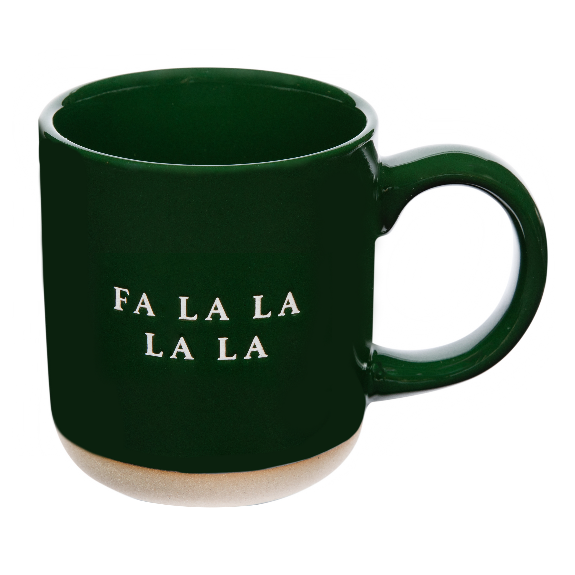 Fa La La Stoneware Coffee Mug - Christmas Decor & Gifts-Sweet Water Decor-The Twisted Chandelier