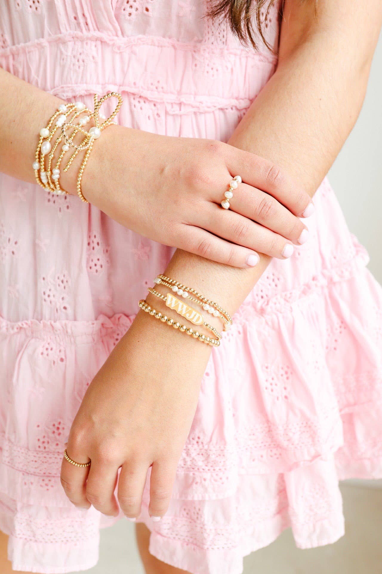 WWJD BB Bead Bracelet-Beaded Blondes-The Twisted Chandelier
