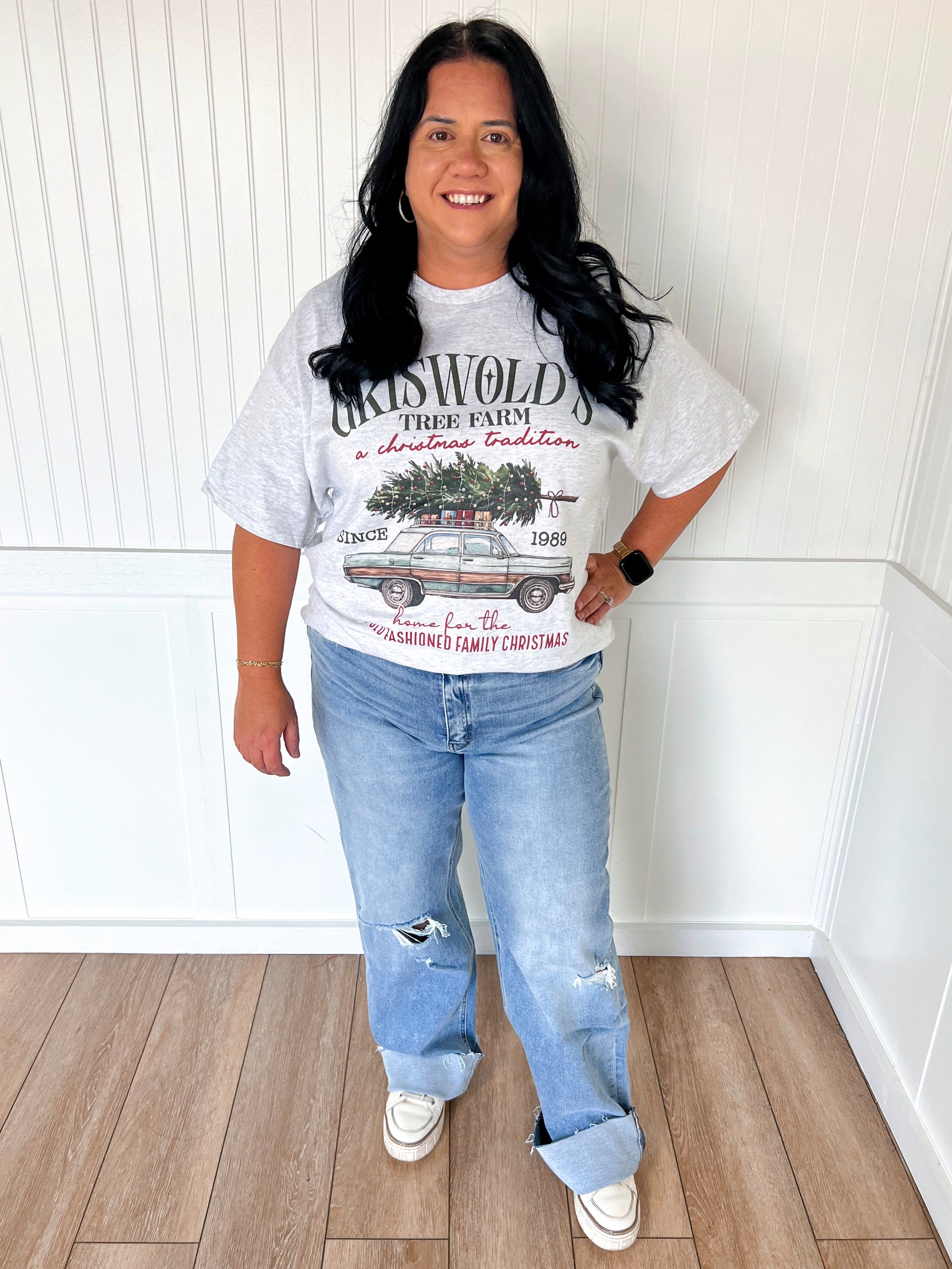 Griswold's Tree Farm Christmas T-Shirt-Graphic T-Shirt-Spirit+Tribe-Christmas tote ct1,FD 12/03/24,Tops Collection-The Twisted Chandelier