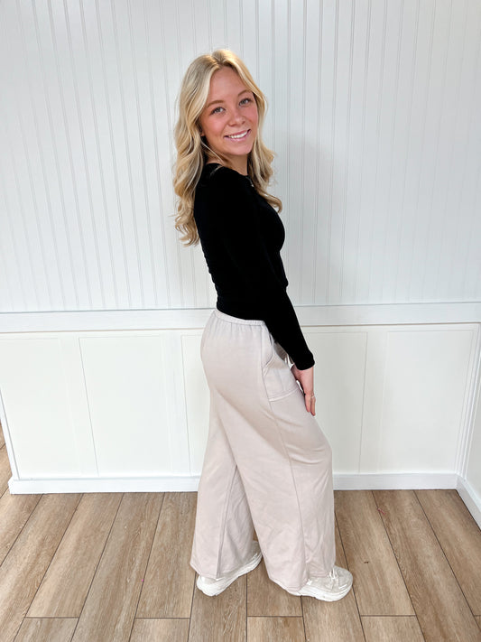 Poppy Scuba Pants - Ecru-Sewn and Seen-BIN A2,bottoms,FD 08/19/25-The Twisted Chandelier