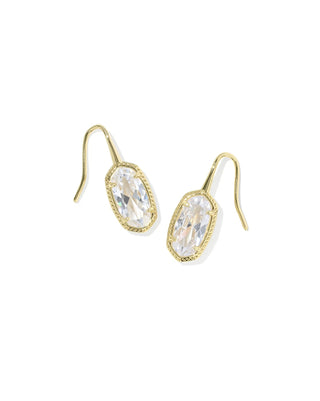 Kendra Scott Lee Luxe Drop Earrings Gold White Cz-Earrings-Kendra Scott-E01050GLD-The Twisted Chandelier
