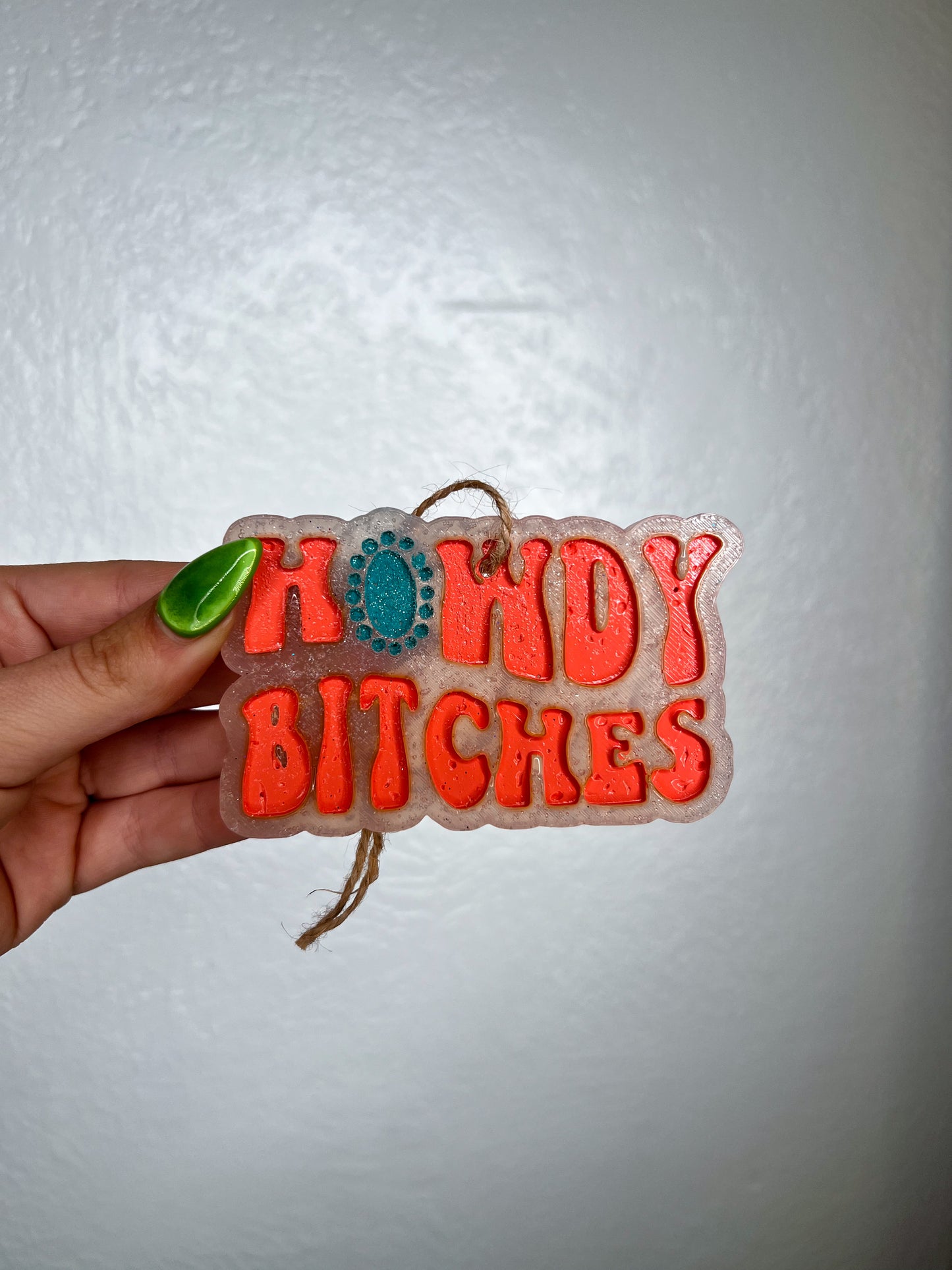 "Howdy B*tches" Car Freshie-Southern Creek Wholesale-Leather & Lace-Salmon-The Twisted Chandelier