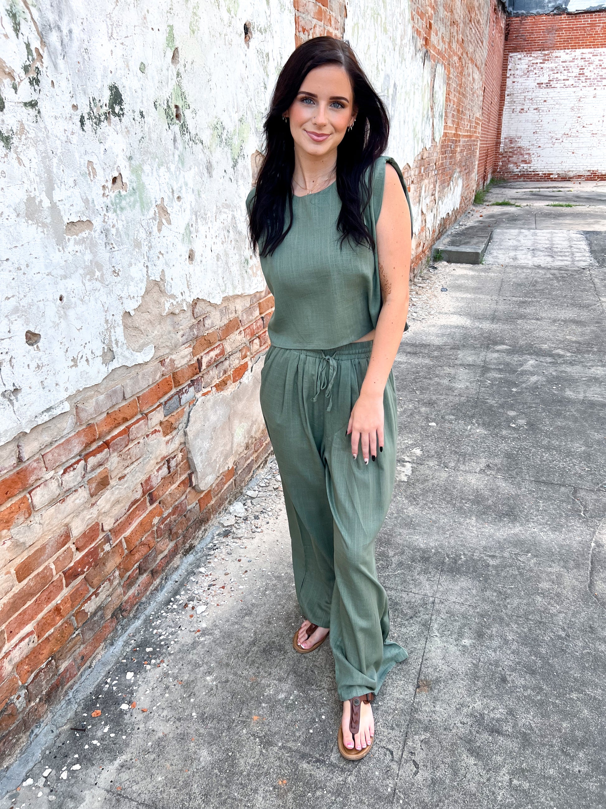 Indie Solid Woven Pants-VERY J-Bin d2,FD 06/03/25,NT12090SET-The Twisted Chandelier