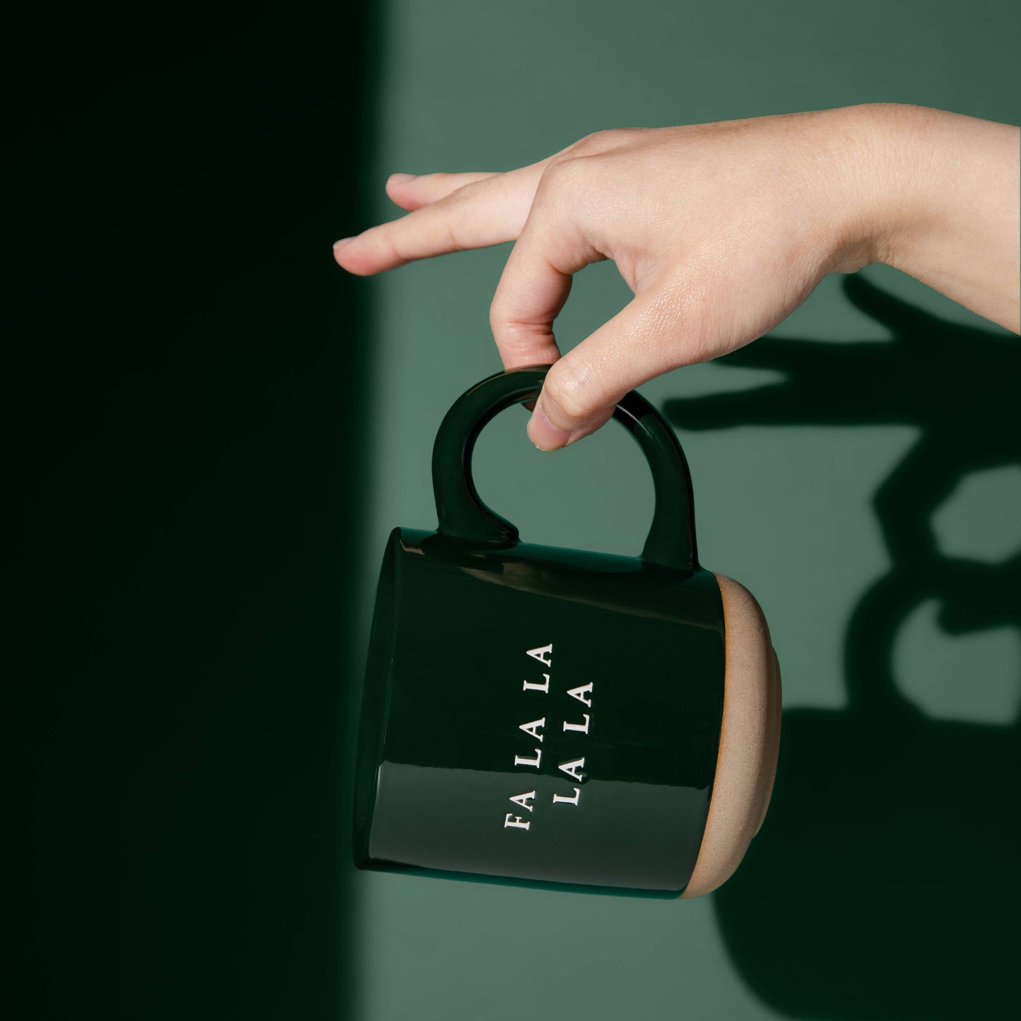 Fa La La Stoneware Coffee Mug - Christmas Decor & Gifts-Sweet Water Decor-The Twisted Chandelier