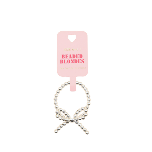 Silver Bow Ring-Beaded Blondes-The Twisted Chandelier